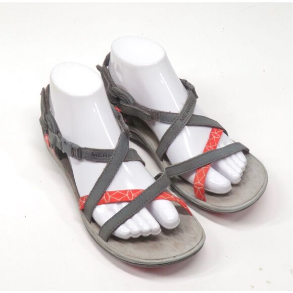 Merrell Siren Cardia Q Form 2 Hiking Active Strappy Sandals Gray Women 8.5 - Picture 1 of 7